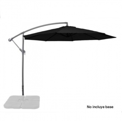 Quitasol lateral Metálico 3m Negro